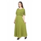Generic Women's Crepe Solid Sleeveless Full Length Gown(Green) Generic Women's Crepe Solid Sleeveless Full Length Gown(Green)