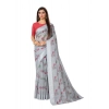 Generic Women's Cotton Saree (Grey,5-6Mtrs)