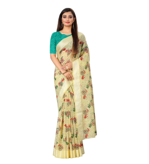 Generic Women's Cotton Saree (Mustard,5-6Mtrs)