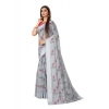 Generic Women's Cotton Saree (Grey,5-6Mtrs)