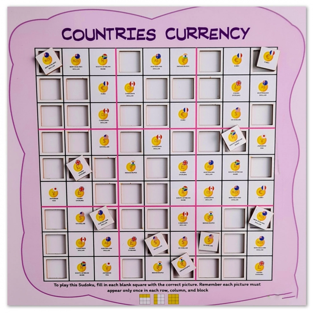 Countries Sudoku Combo (10X10 Inches)