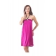 Women's Satin Short Nighty with Sleeve Less(Color: Wine, Neck Type: Halter Neck)