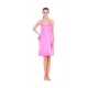 Women's Satin Short Nighty with Sleeve Less(Color: Pink, Neck Type: U Neck)
