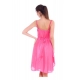 Women's Satin Short Nighty with Sleeve Less(Color: Pink, Neck Type: Square Neck)