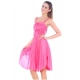 Women's Satin Short Nighty with Sleeve Less(Color: Pink, Neck Type: Square Neck)