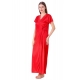 Women's Satin 2 PCs Set of Nighty And Wrap Gown with Half Sleeve(Color: Red, Neck Type: V Neck) Women's Satin 2 PCs Set of Nighty And Wrap Gown with Half Sleeve(Color: Red, Neck Type: V Neck)
