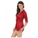Women's Satin Babydoll Robe with Thong with Half Sleeve(Color: Maroon, Neck Type: V Neck)
