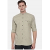 Generic Men's Cotton Slim Fit Casual Shirt (Material: Cotton, (Color:Grey)