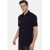 Generic Men's Cotton Slim Fit Casual Shirt (Material: Cotton, (Color:Navy blue)