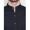Generic Men's Cotton Casual Shirt (Material: Cotton, (Color:Navy Blue)