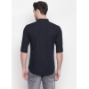 Generic Men's Cotton Casual Shirt (Material: Cotton, (Color:Navy Blue)
