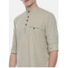 Generic Men's Cotton Slim Fit Casual Shirt (Material: Cotton, (Color:Grey)