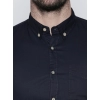 Generic Men's Cotton Slim Fit Casual Shirt (Material: Cotton, (Color:Navy Blue)