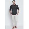 Generic Men's Cotton Slim Fit Casual Shirt (Material: Cotton, (Color:Grey)