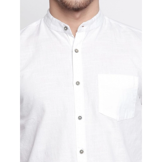 Generic Men's Cotton Slim Fit Casual Shirt (Material: Cotton, (Color:White) Generic Men's Cotton Slim Fit Casual Shirt (Material: Cotton, (Color:White)