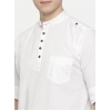 Generic Men's Cotton Men Casual White Short Kurta Shirt (Material: Cotton, (Color:White)