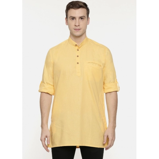 Generic Men's Cotton Men Casual Yellow Kurta Shirt (Material: Cotton, (Color:Yellow) Generic Men's Cotton Men Casual Yellow Kurta Shirt (Material: Cotton, (Color:Yellow)
