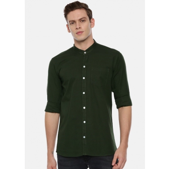 Generic Men's Cotton Slim Fit Casual Shirt (Material: Cotton, (Color:Green) Generic Men's Cotton Slim Fit Casual Shirt (Material: Cotton, (Color:Green)