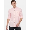 Generic Men's Cotton Slim Fit Casual Shirt (Material: Cotton, (Color:Pink)