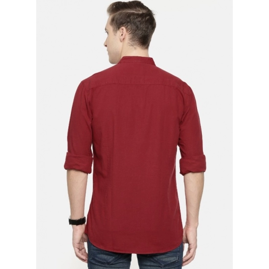 Generic Men's Cotton Casual Shirt (Material: Cotton, (Color:Maroon) Generic Men's Cotton Casual Shirt (Material: Cotton, (Color:Maroon)