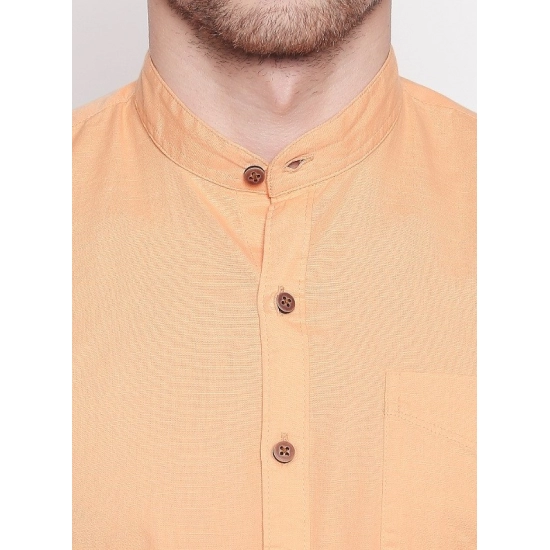 Generic Men's Cotton Casual Shirt (Material: Cotton, (Color:Orange) Generic Men's Cotton Casual Shirt (Material: Cotton, (Color:Orange)