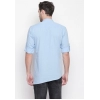 Generic Men's Cotton Casual Short Cross Kurta Shirt (Material: Cotton, (Color:Light Blue)