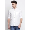 Generic Men's Cotton Slim Fit Casual Shirt (Material: Cotton, (Color:White)