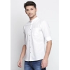 Generic Men's Cotton Slim Fit Casual Shirt (Material: Cotton, (Color:White)