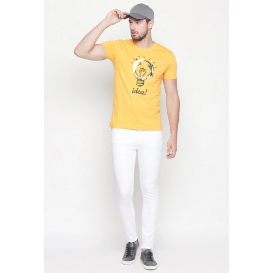 Generic Men's Cotton Slim Fit Half Sleeve T-Shirt (Material: Cotton, (Color:Yellow) Generic Men's Cotton Slim Fit Half Sleeve T-Shirt (Material: Cotton, (Color:Yellow)