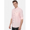Generic Men's Cotton Slim Fit Casual Shirt (Material: Cotton, (Color:Pink)