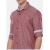 Generic Men's Cotton Slim Fit Casual Shirt (Material: Cotton, (Color:Red)
