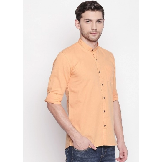 Generic Men's Cotton Casual Shirt (Material: Cotton, (Color:Orange) Generic Men's Cotton Casual Shirt (Material: Cotton, (Color:Orange)