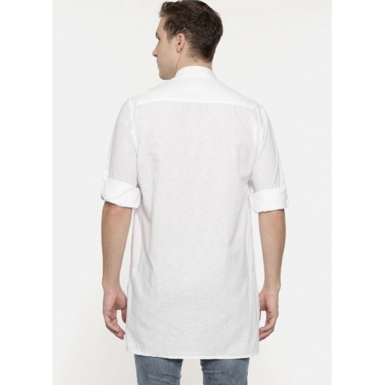 Generic Men's Cotton Men Casual White Kurta Shirt (Material: Cotton, (Color:White)