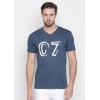 Generic Men's Cotton Slim Fit Half Sleeve T-Shirt (Material: Cotton, (Color:Blue)