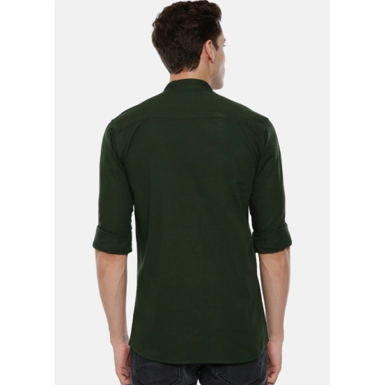 Generic Men's Cotton Slim Fit Casual Shirt (Material: Cotton, (Color:Green) Generic Men's Cotton Slim Fit Casual Shirt (Material: Cotton, (Color:Green)