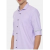 Generic Men's Cotton Slim Fit Casual Shirt (Material: Cotton, (Color:Purple)