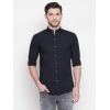 Generic Men's Cotton Casual Shirt (Material: Cotton, (Color:Navy Blue)