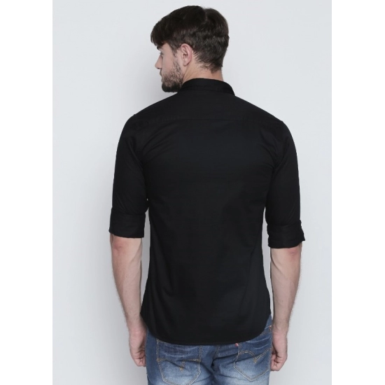 Generic Men's Cotton Slim Fit Casual Shirt (Material: Cotton, (Color:Black) Generic Men's Cotton Slim Fit Casual Shirt (Material: Cotton, (Color:Black)