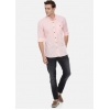 Generic Men's Cotton Slim Fit Casual Shirt (Material: Cotton, (Color:Pink)