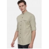 Generic Men's Cotton Slim Fit Casual Shirt (Material: Cotton, (Color:Grey)