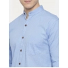 Generic Men's Cotton Casual Shirt (Material: Cotton, (Color:Light Blue)