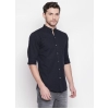 Generic Men's Cotton Casual Shirt (Material: Cotton, (Color:Navy Blue)
