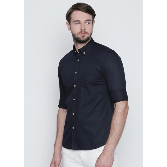 Generic Men's Cotton Slim Fit Casual Shirt (Material: Cotton, (Color:Navy Blue) Generic Men's Cotton Slim Fit Casual Shirt (Material: Cotton, (Color:Navy Blue)