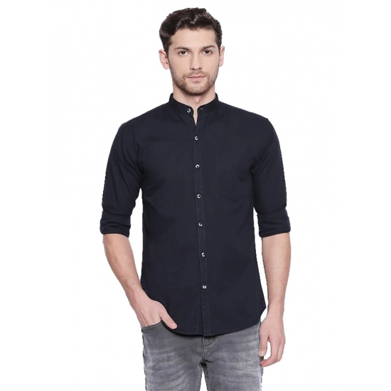 Generic Men's Cotton Casual Shirt (Material: Cotton, (Color:Navy Blue) Generic Men's Cotton Casual Shirt (Material: Cotton, (Color:Navy Blue)