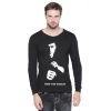 Generic Men's Cotton Slim Fit Full Sleeve T-Shirt (Material: Cotton, (Color:Black)