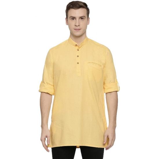 Generic Men's Cotton Men Casual Yellow Kurta Shirt (Material: Cotton, (Color:Yellow) Generic Men's Cotton Men Casual Yellow Kurta Shirt (Material: Cotton, (Color:Yellow)