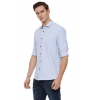 Generic Men's Cotton Slim Fit Casual Shirt (Material: Cotton, (Color:Blue)