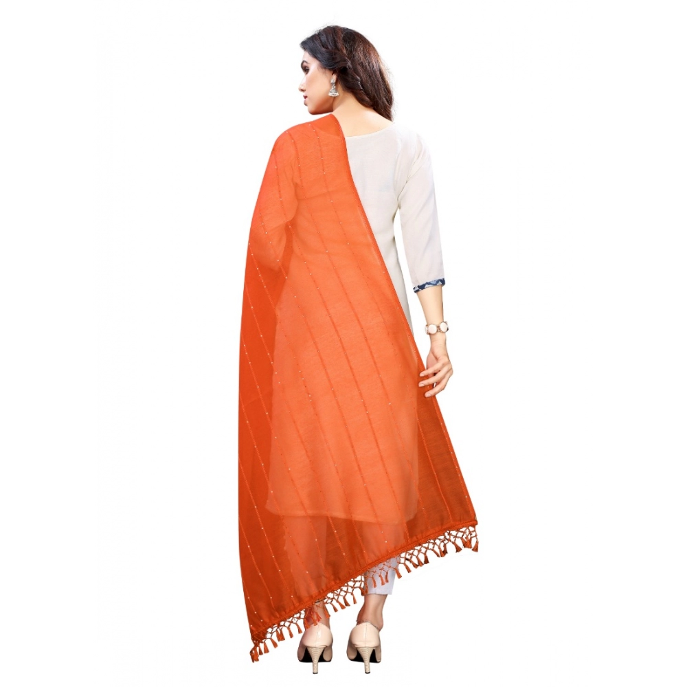 Generic Women's Cotton Silk Strips Printed Dupatta (Orange, Length:2-2.4 mtr) Generic Women's Cotton Silk Strips Printed Dupatta (Orange, Length:2-2.4 mtr)
