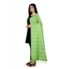 Generic Women's Cotton Jari Woven Work Dupatta (Parrot Green, Length:2-2.4 mtr)