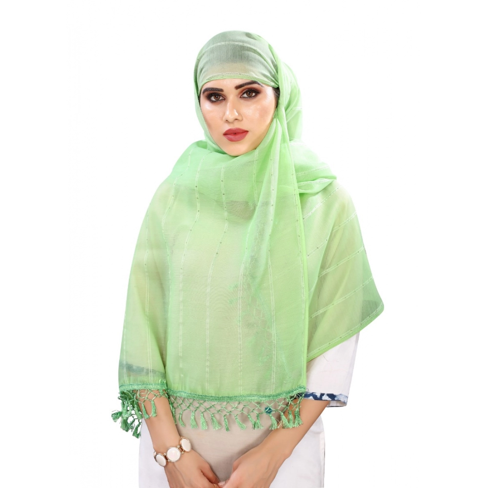 Generic Women's Cotton Silk Strips Printed Dupatta (Parrot Green, Length:2-2.4 mtr) Generic Women's Cotton Silk Strips Printed Dupatta (Parrot Green, Length:2-2.4 mtr)